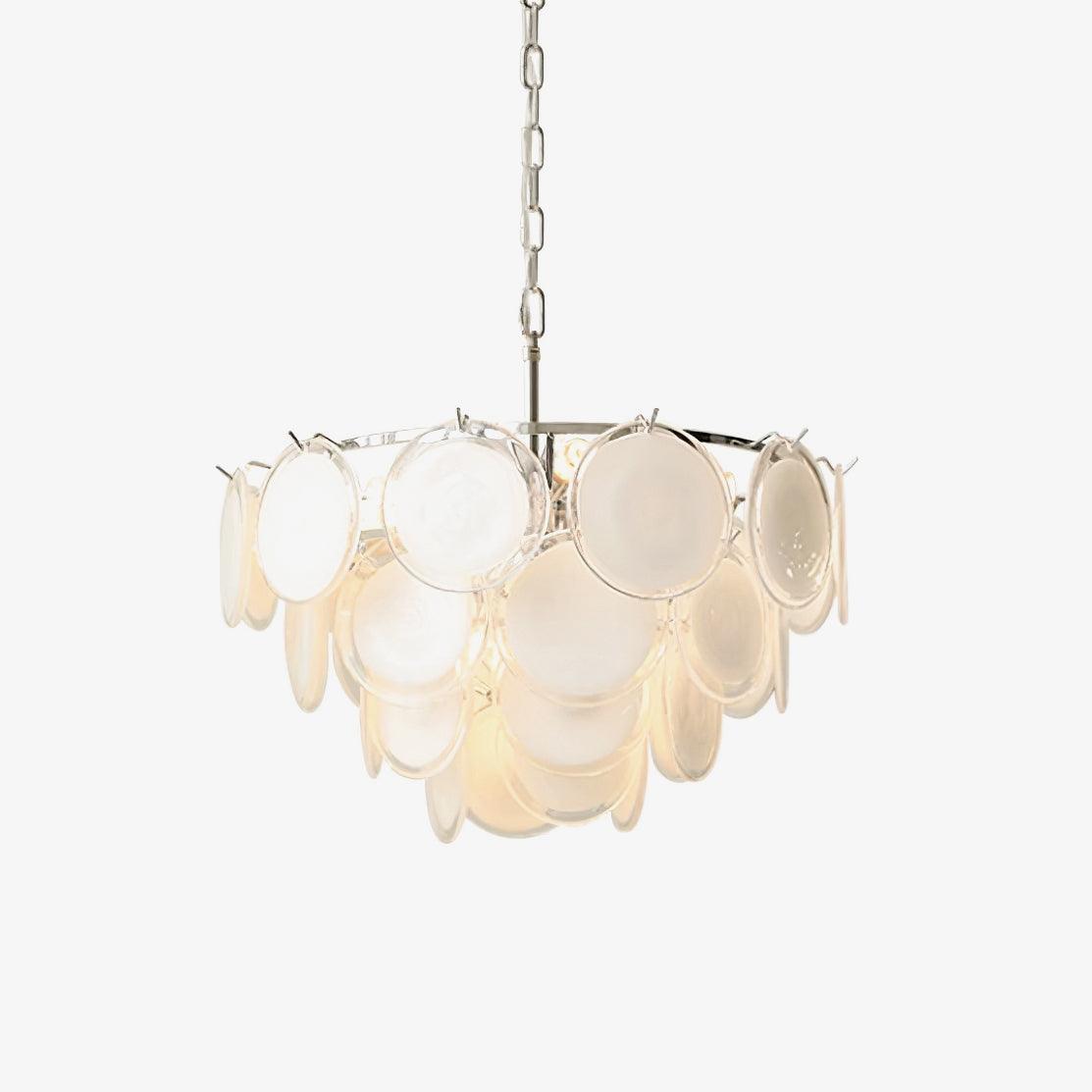 Bettina Glass Chandelier - Elegant Design with Adjustable Height & LED