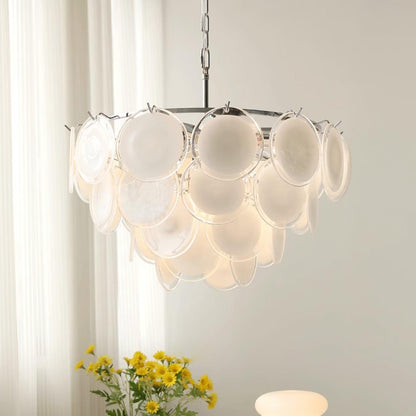 Bettina Glass Chandelier - Elegant Design with Adjustable Height & LED