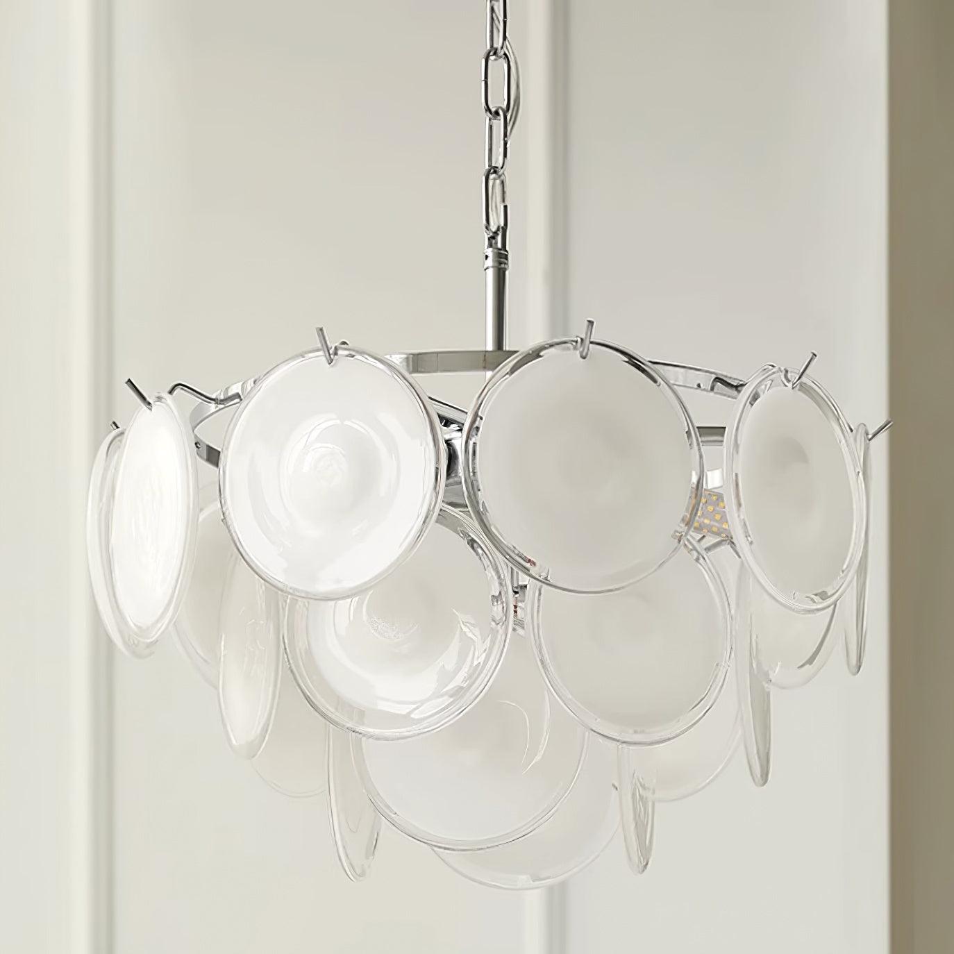 Bettina Glass Chandelier - Elegant Design with Adjustable Height & LED