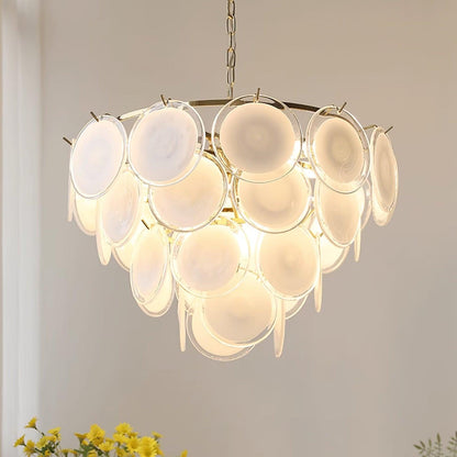 Bettina Glass Chandelier - Elegant Design with Adjustable Height & LED