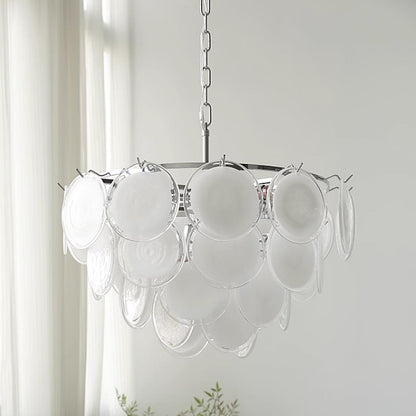 Bettina Glass Chandelier - Elegant Design with Adjustable Height & LED
