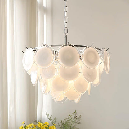 Bettina Glass Chandelier - Elegant Design with Adjustable Height & LED