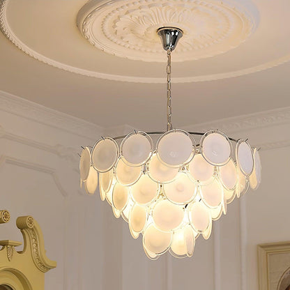 Bettina Glass Chandelier - Elegant Design with Adjustable Height & LED