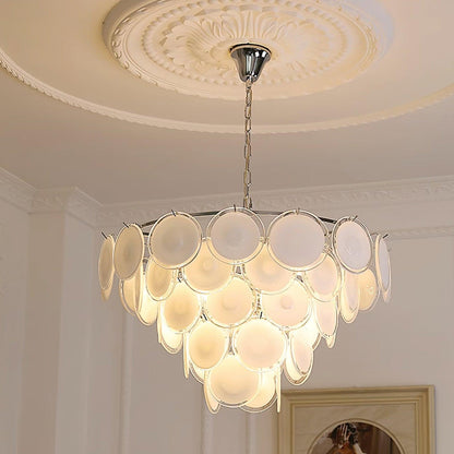 Bettina Glass Chandelier - Elegant Design with Adjustable Height & LED