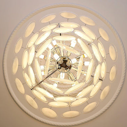 Bettina Glass Chandelier - Elegant Design with Adjustable Height & LED