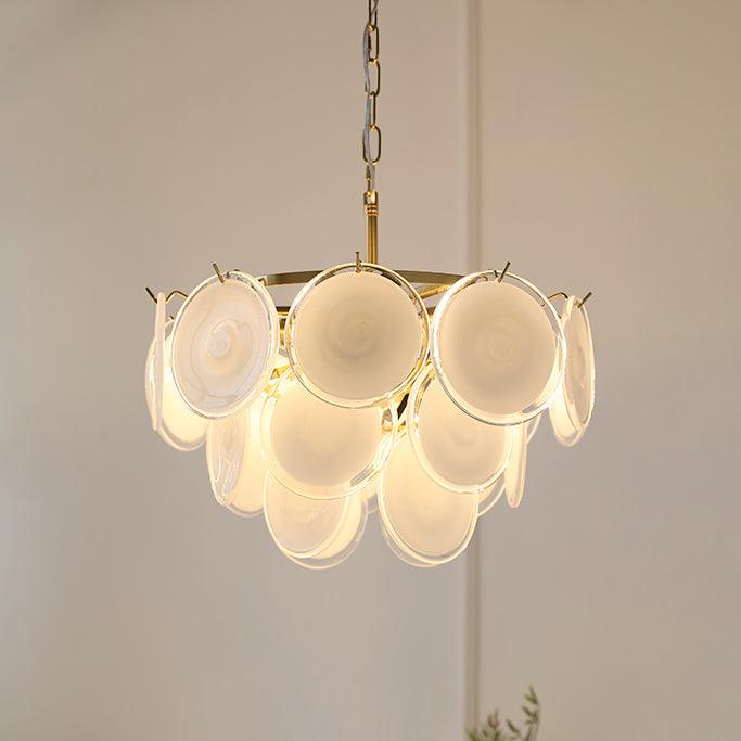 Bettina Glass Chandelier - Elegant Design with Adjustable Height & LED