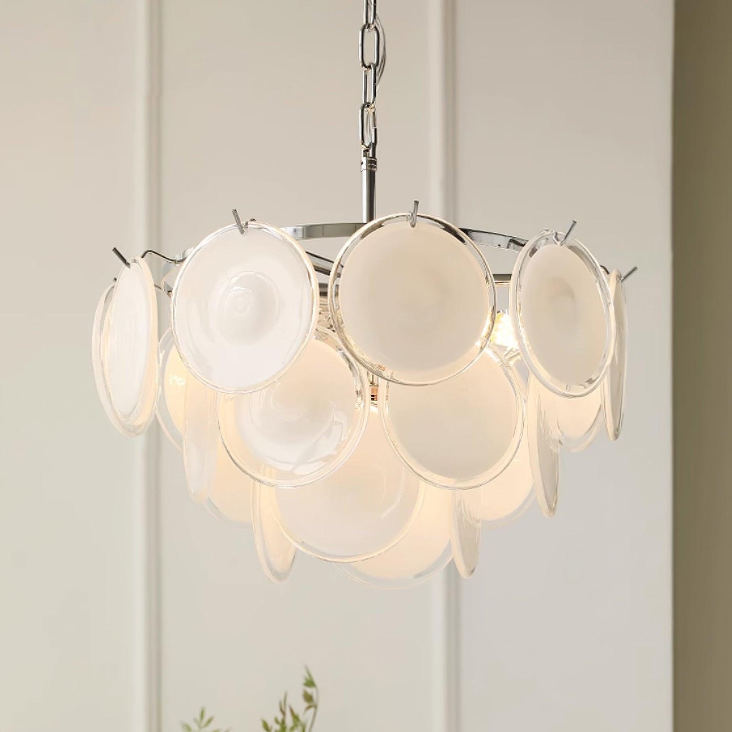 Bettina Glass Chandelier - Elegant Design with Adjustable Height & LED