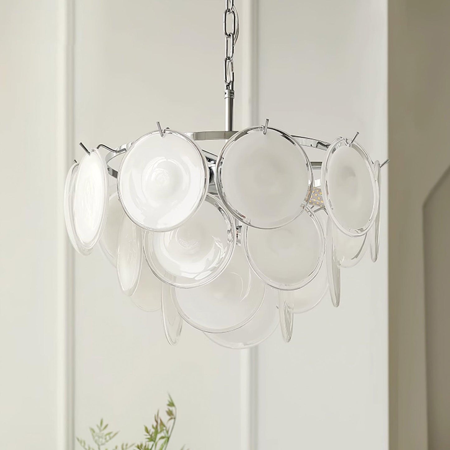 Bettina Glass Chandelier - Elegant Design with Adjustable Height & LED