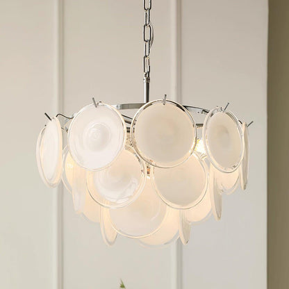 Bettina Glass Chandelier - Elegant Design with Adjustable Height & LED