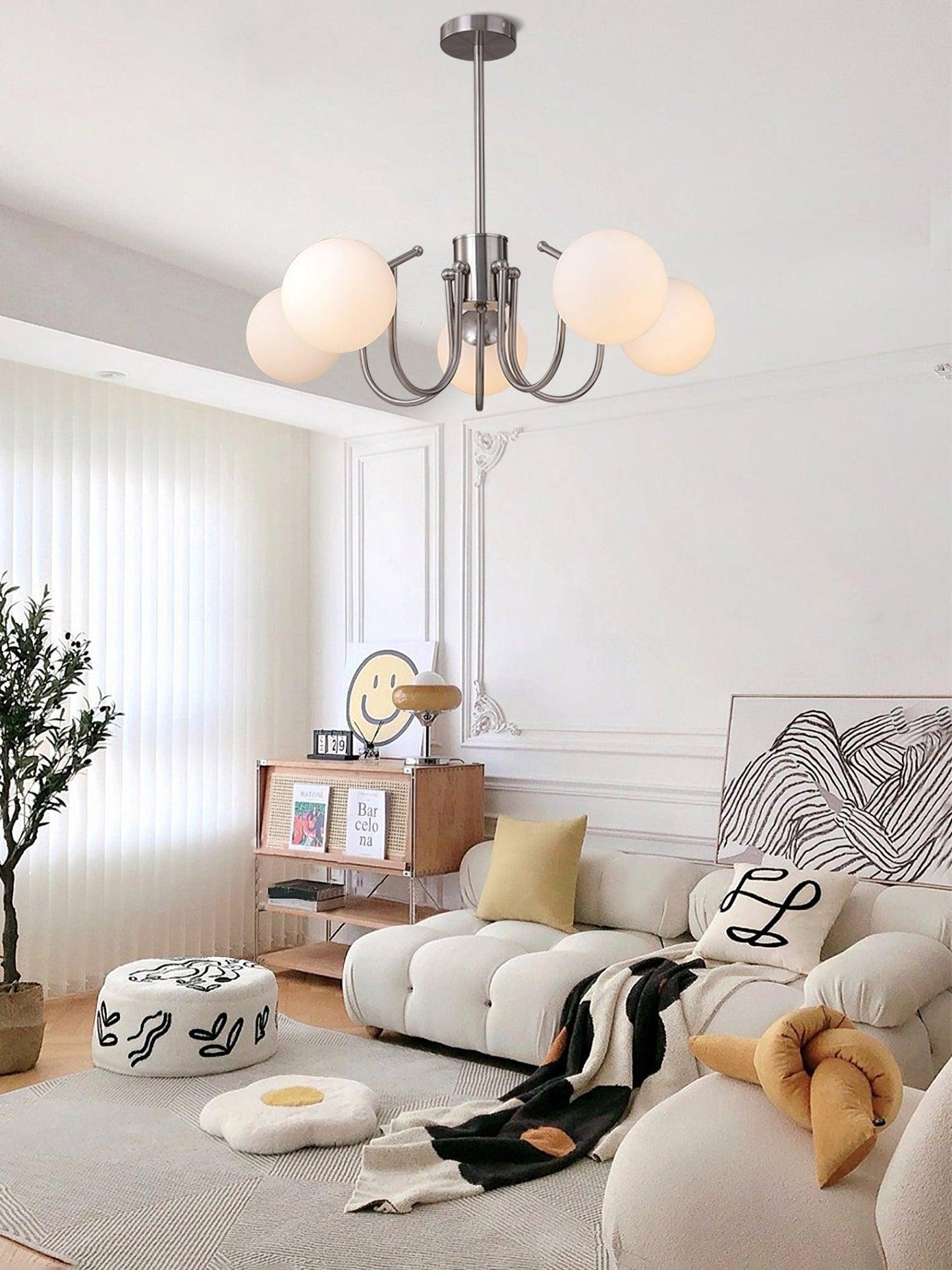 Bianca Chandelier - Elegant Lighting Fixture with Adjustable Height &
