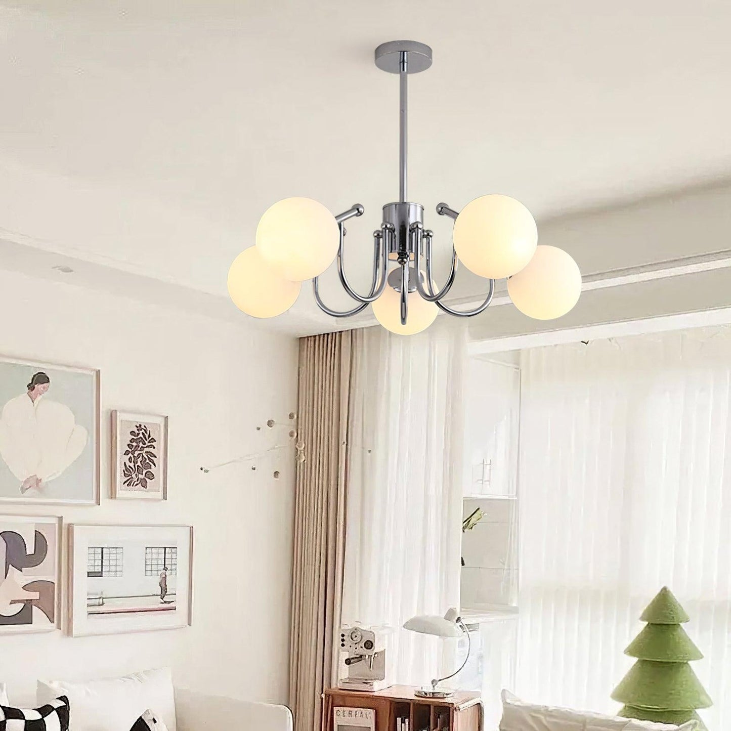 Bianca Chandelier - Elegant Lighting Fixture with Adjustable Height &