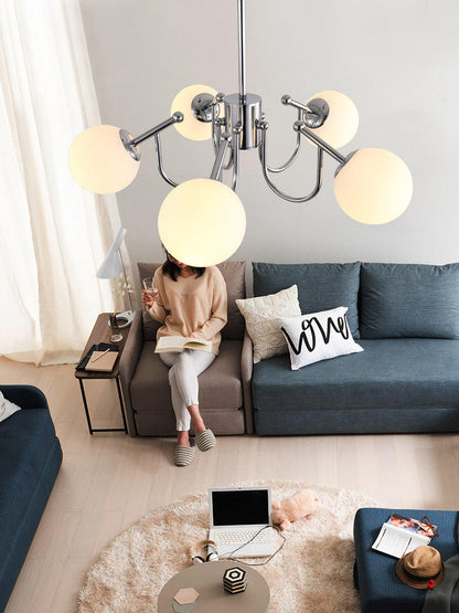Bianca Chandelier - Elegant Lighting Fixture with Adjustable Height &