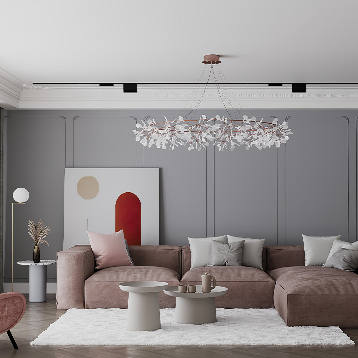 Big O Firefly LED Chandelier - Dimmable, Modern Design, Energy Efficie