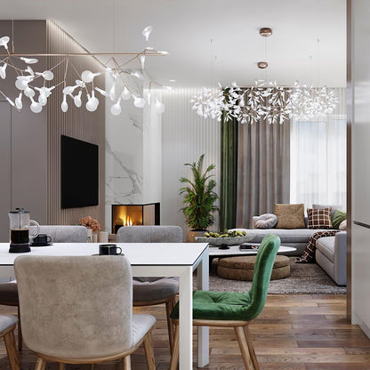Big O Firefly LED Chandelier - Dimmable, Modern Design, Energy Efficie