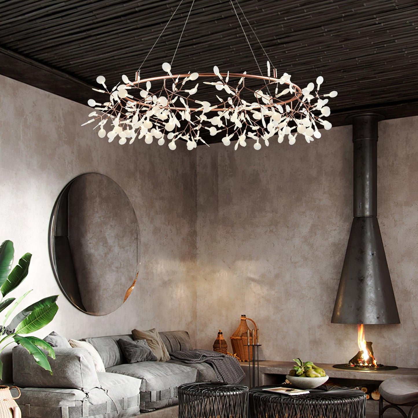 Big O Firefly LED Chandelier - Dimmable, Modern Design, Energy Efficie