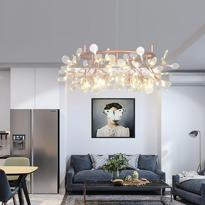Big O Firefly LED Chandelier - Dimmable, Modern Design, Energy Efficie