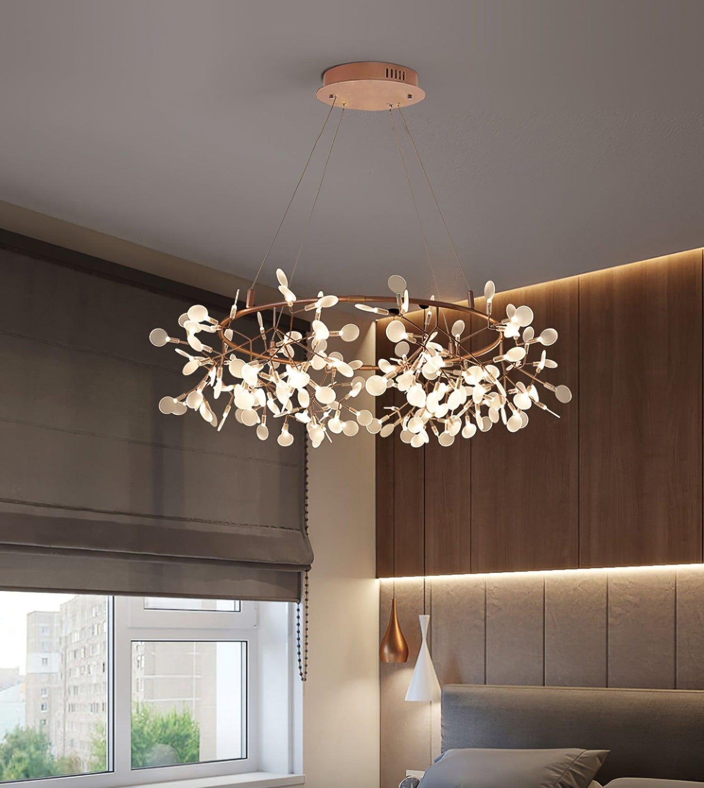 Big O Firefly LED Chandelier - Dimmable, Modern Design, Energy Efficie