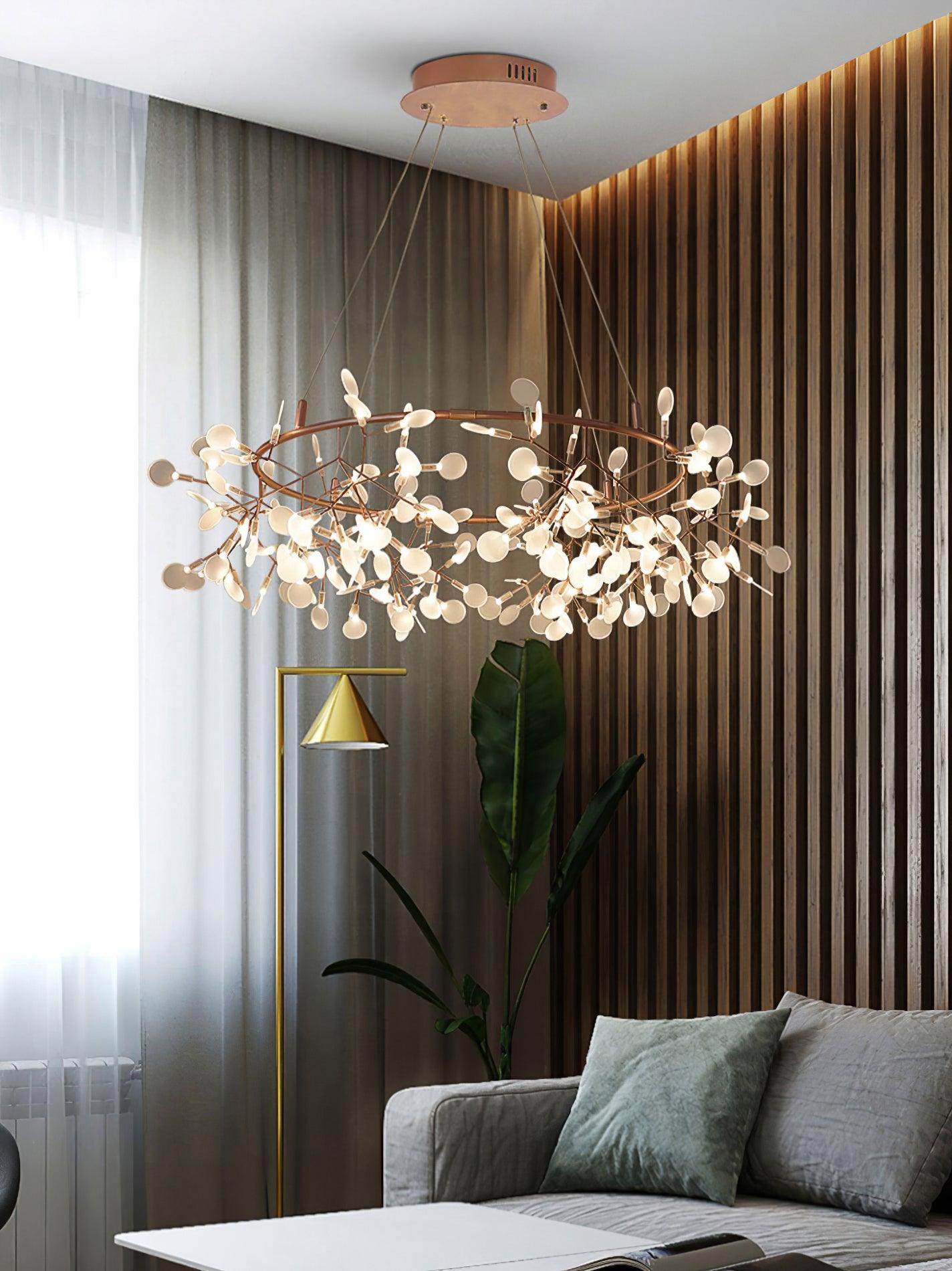 Big O Firefly LED Chandelier - Dimmable, Modern Design, Energy Efficie