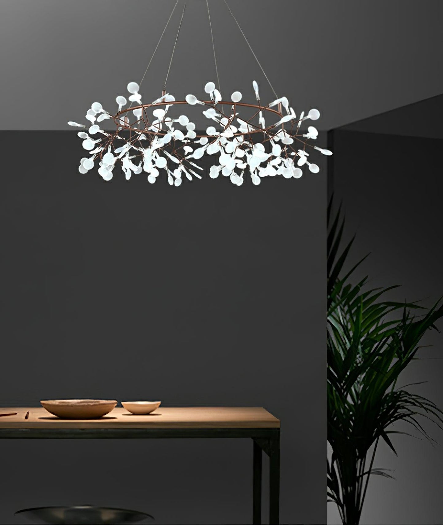 Big O Firefly LED Chandelier - Dimmable, Modern Design, Energy Efficie