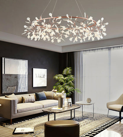 Big O Firefly LED Chandelier - Dimmable, Modern Design, Energy Efficie