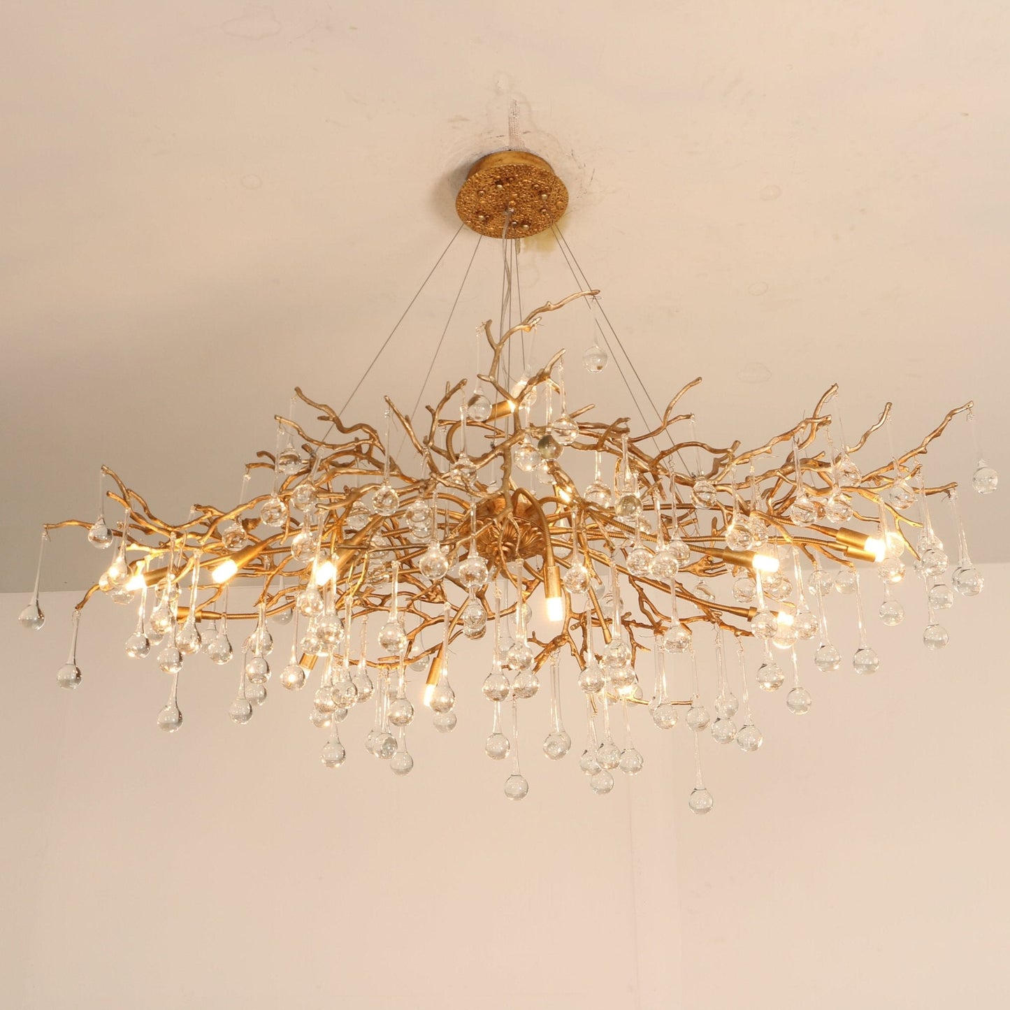 Elegant Bijou Chandelier with Adjustable Height and Crystal Accents