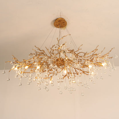 Elegant Bijou Chandelier with Adjustable Height and Crystal Accents