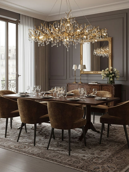 Elegant Bijou Chandelier with Adjustable Height and Crystal Accents