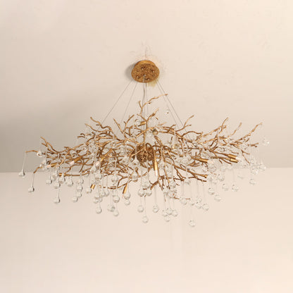 Elegant Bijou Chandelier with Adjustable Height and Crystal Accents