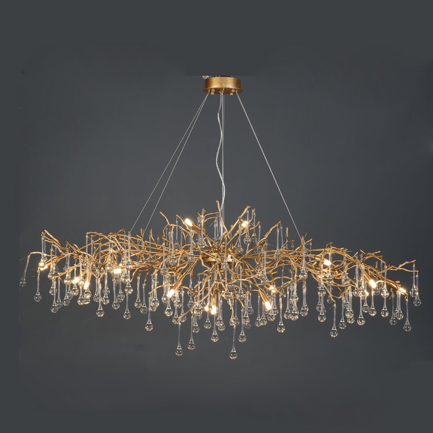 Elegant Bijou Chandelier with Adjustable Height and Crystal Accents
