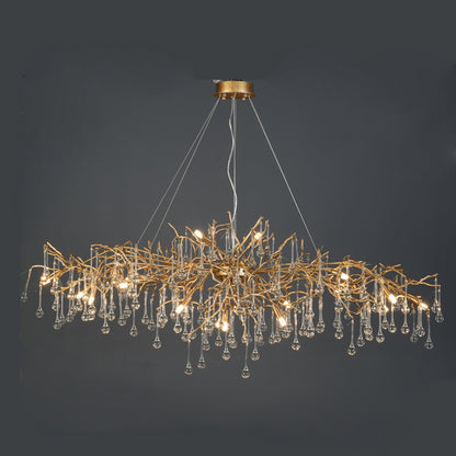 Elegant Bijou Chandelier with Adjustable Height and Crystal Accents