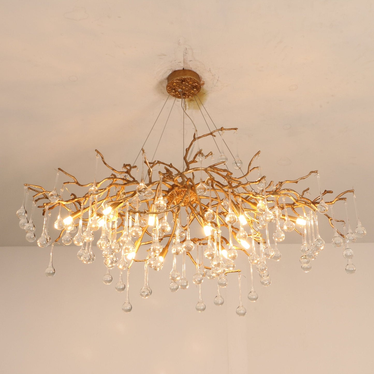 Elegant Bijou Chandelier with Adjustable Height and Crystal Accents
