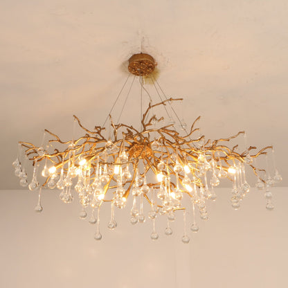 Elegant Bijou Chandelier with Adjustable Height and Crystal Accents