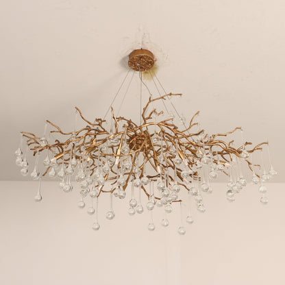 Elegant Bijou Chandelier with Adjustable Height and Crystal Accents