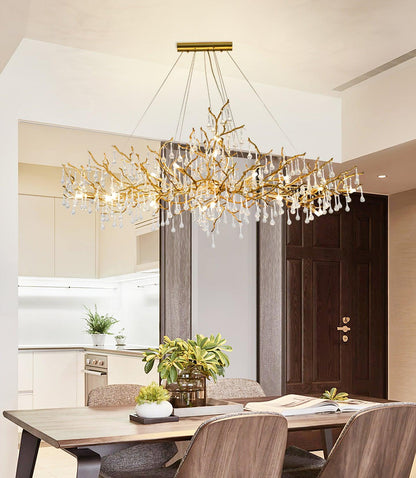Elegant Bijou Chandelier with Adjustable Height and Crystal Accents
