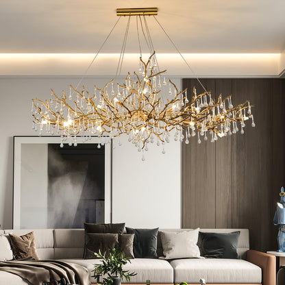 Elegant Bijou Chandelier with Adjustable Height and Crystal Accents