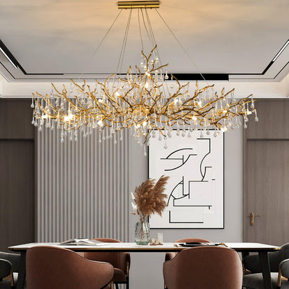 Elegant Bijou Chandelier with Adjustable Height and Crystal Accents