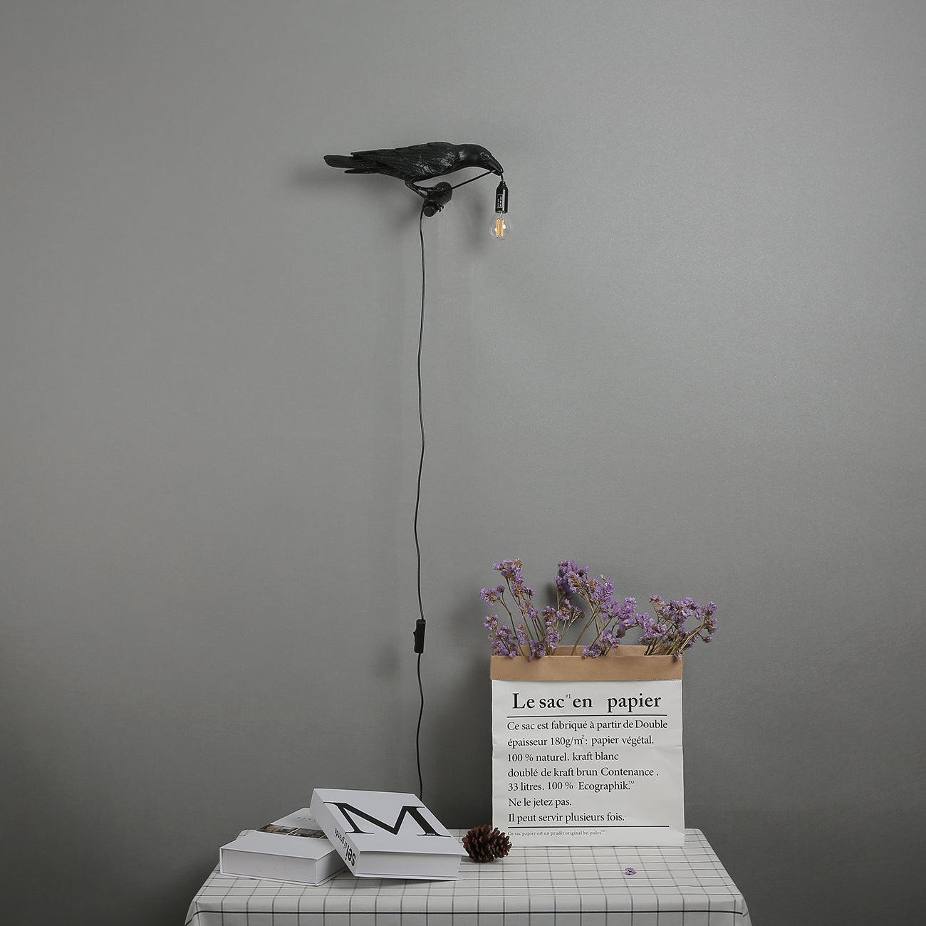 Elegant Bird Wall Light - Energy-Efficient LED, Adjustable Brightness