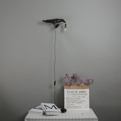 Elegant Bird Wall Light - Energy-Efficient LED, Adjustable Brightness