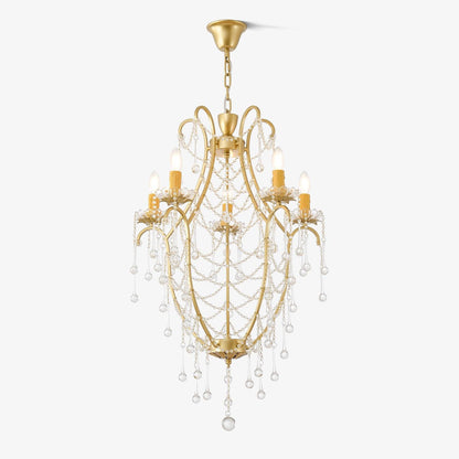 Elegant Birdcage Chandelier with Adjustable Height and LED Compatibili