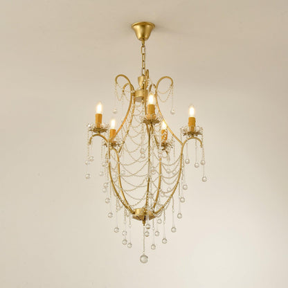 Elegant Birdcage Chandelier with Adjustable Height and LED Compatibili