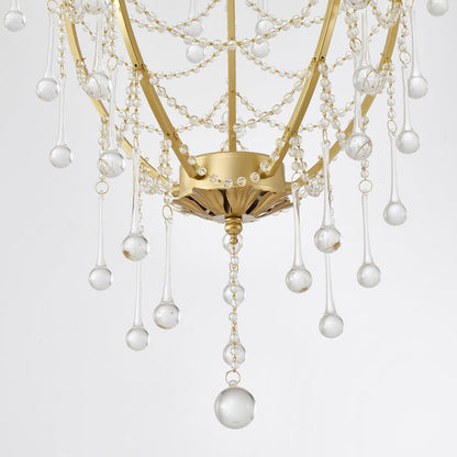 Elegant Birdcage Chandelier with Adjustable Height and LED Compatibili