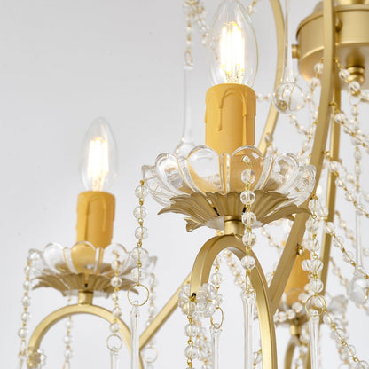 Elegant Birdcage Chandelier with Adjustable Height and LED Compatibili
