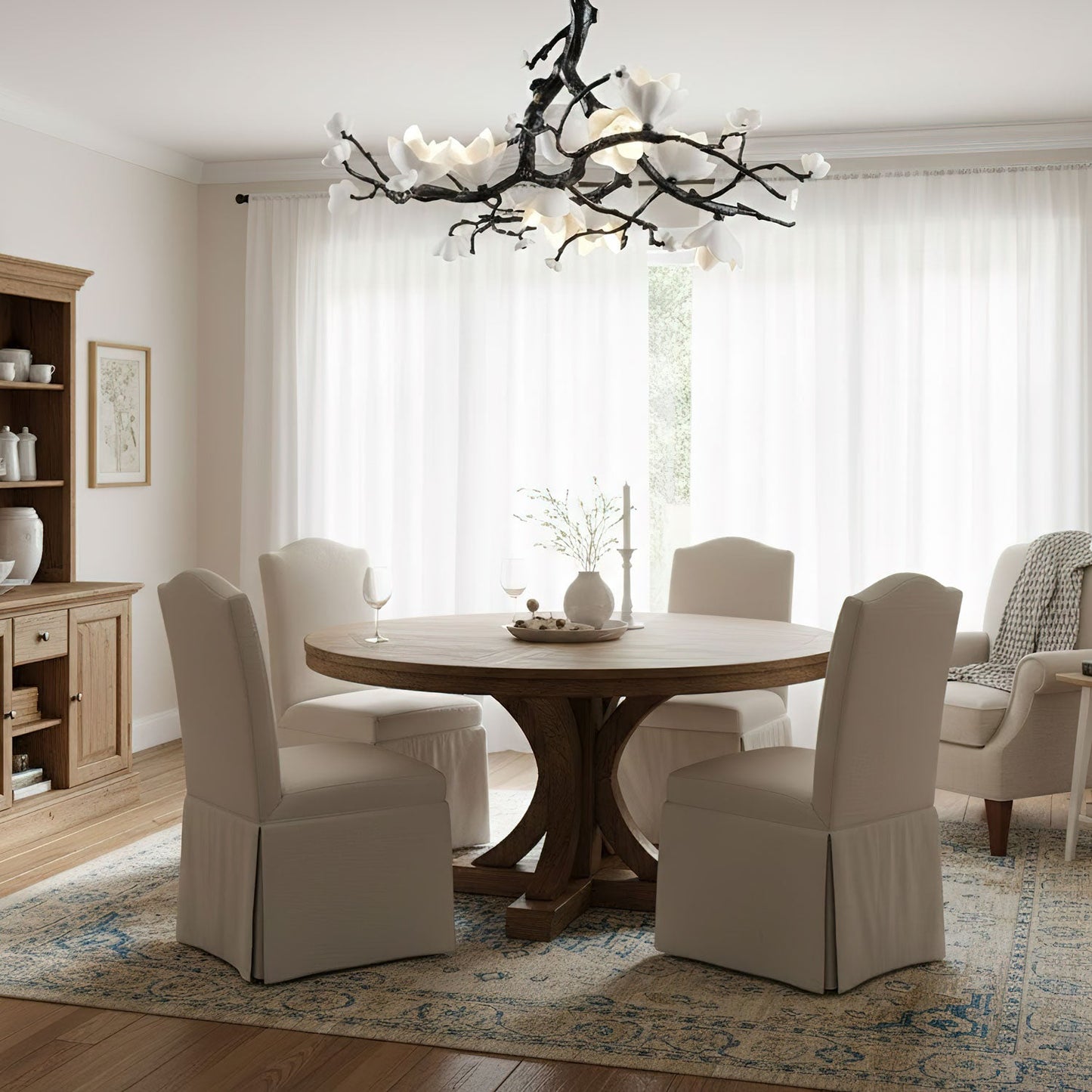 Elegant Black Copper Tree Chandelier with Adjustable Lighting and Uniq