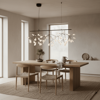 Black Firefly LED Chandelier - Modern Design, Adjustable Brightness