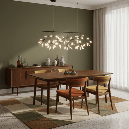 Black Firefly LED Chandelier - Modern Design, Adjustable Brightness