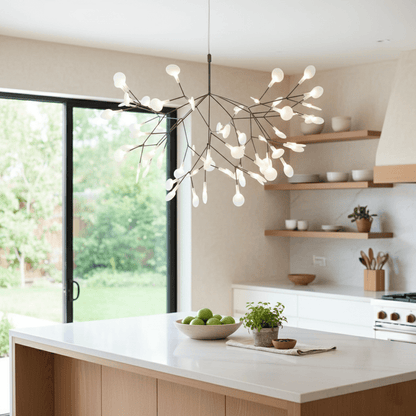 Black Firefly LED Chandelier - Modern Design, Adjustable Brightness