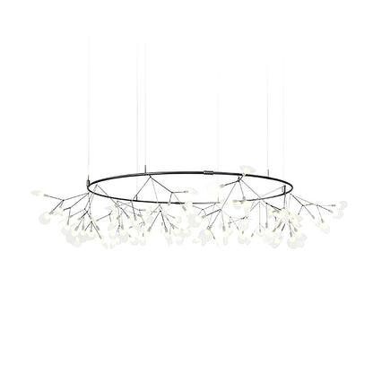 Black Firefly LED Chandelier - Modern Design, Adjustable Brightness
