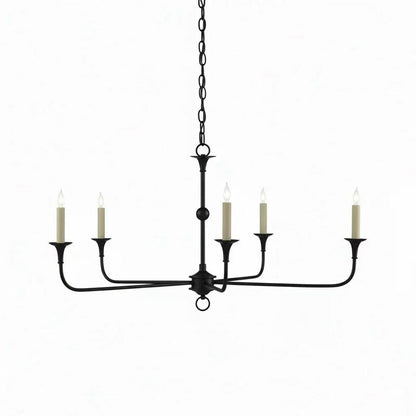 Elara Candle Chandelier - Elegant Design with Adjustable Height & LED