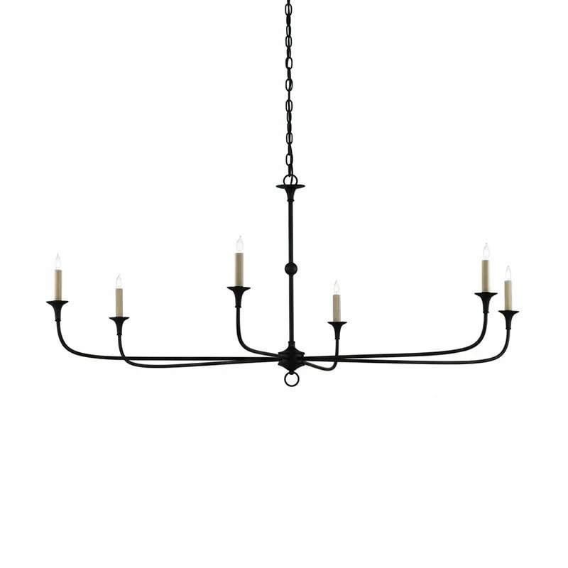 Elara Candle Chandelier - Elegant Design with Adjustable Height & LED
