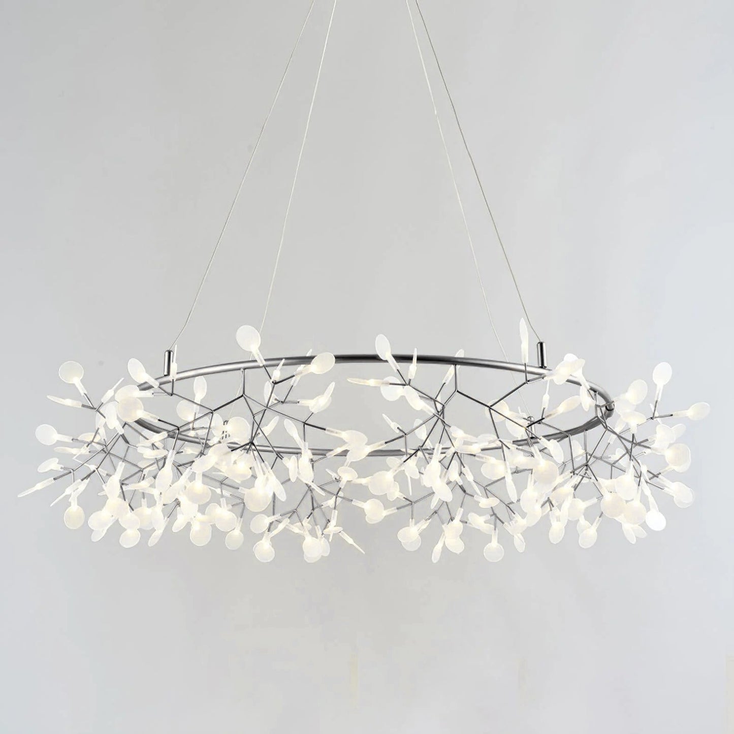 Black Big O Firefly LED Chandelier - Dimmable, Energy Efficient Lighti